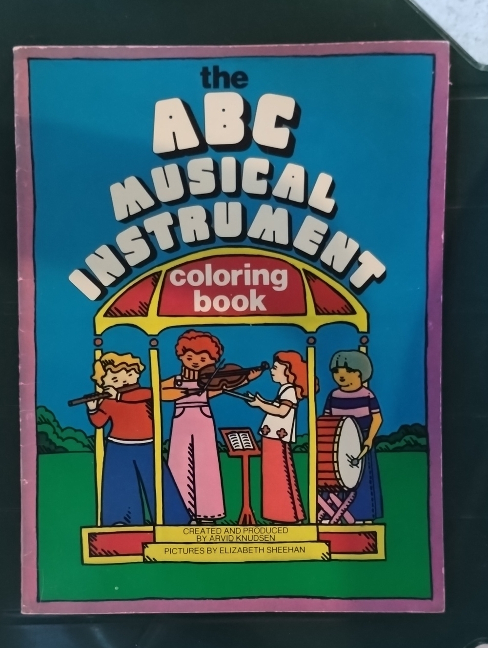 Vintage Coloring Book "Musical Instruments" Circa 1975